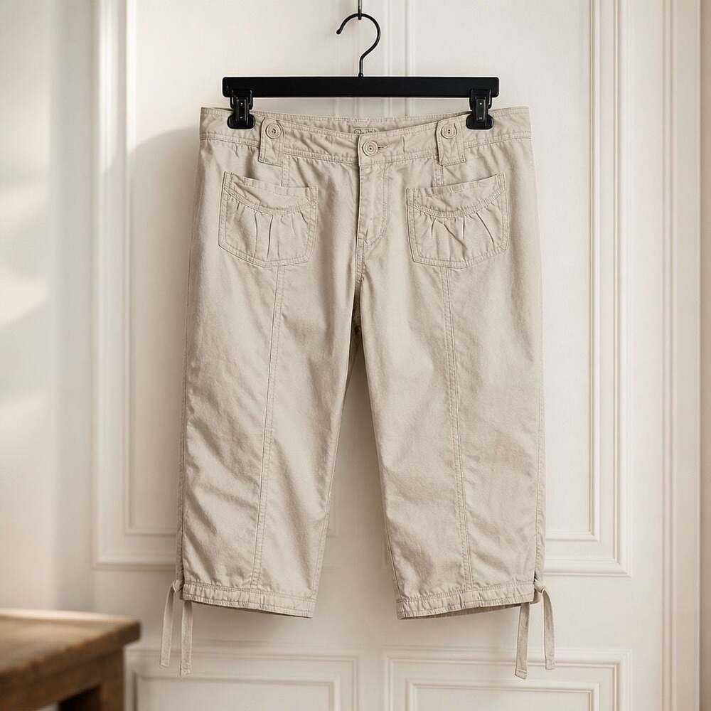 Be Bop Beige Cargo Capri Pants Size 16 #651
